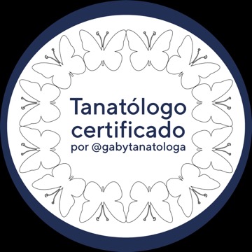 Sello: tanatóloga certificada por @gabytanatologa